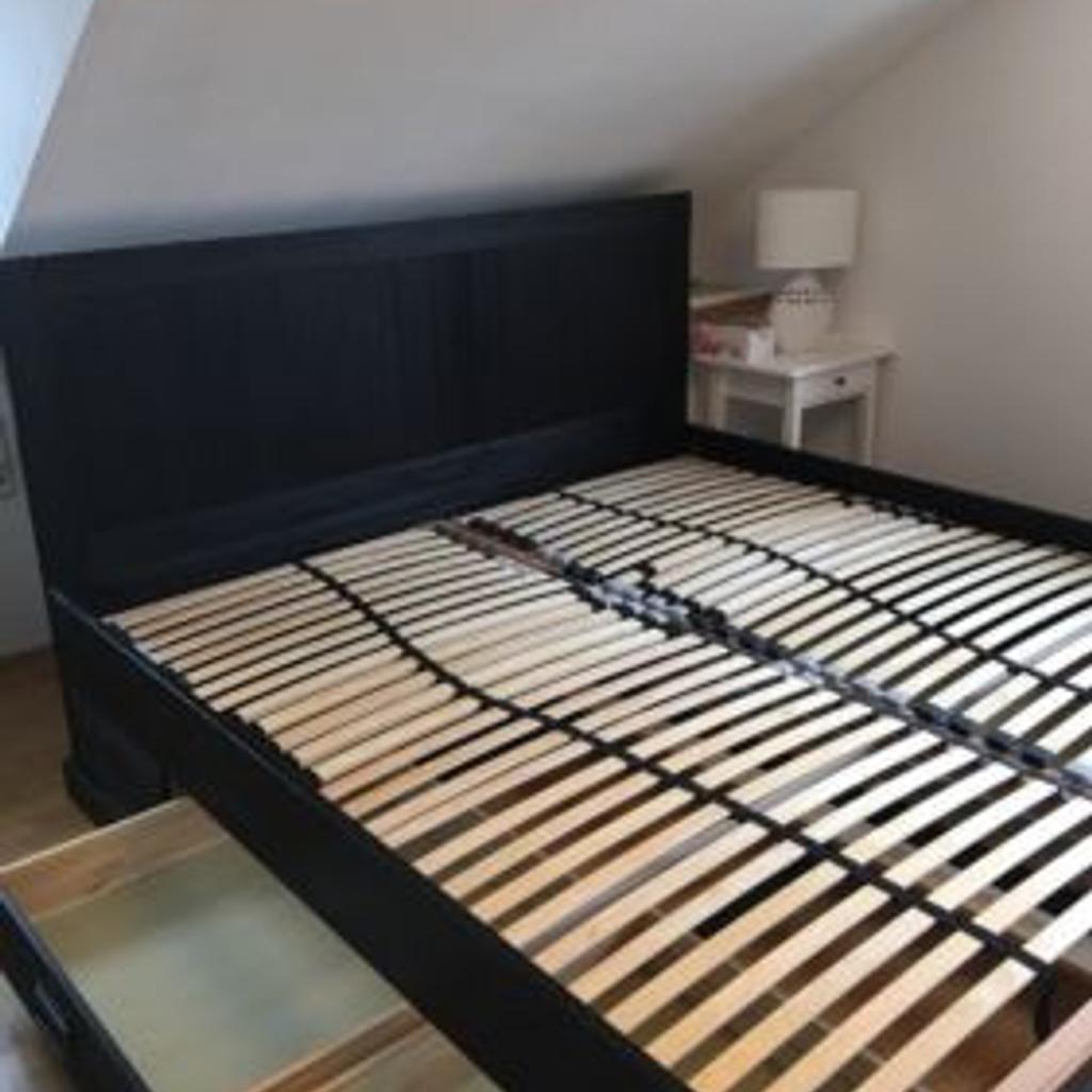 Ikea bettgestell Fjell schwarz braun 180x200 in 54338 Schweich für 200,00 € zum Verkauf