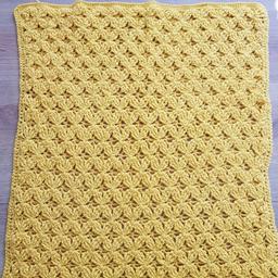 Mustard flower blanket 
This season's colour 
Hand made 
Pick up or free postage 
Denton area m34