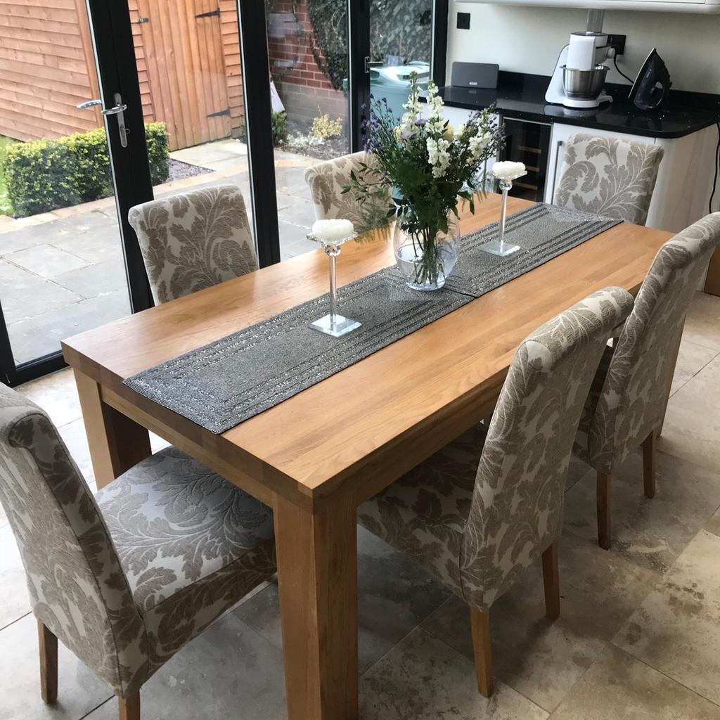 Oak furniture land discount scroll back chairs
