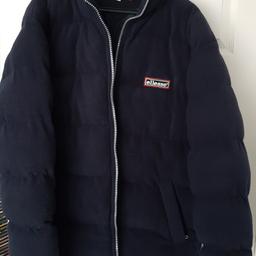 Mens navy fleece puffer jacket  (lined), hardly worn and in excellent condition as per the pics, size 3 (ie. Size xl?)