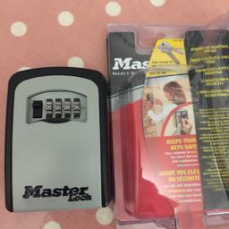 Master lock for storing keys or cards.
It’s like new this was bought less than a month ago from screw-fix, it’s has been fitted but now no longer required.