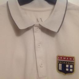 Armani Exchange polo,White T shirt size,medium mans