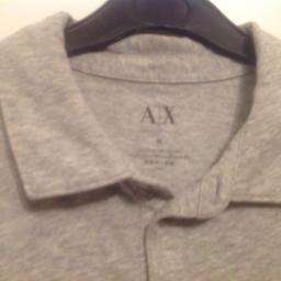 Armani Exchange grey polo T shirt worn once very good condition.Size medium men's.