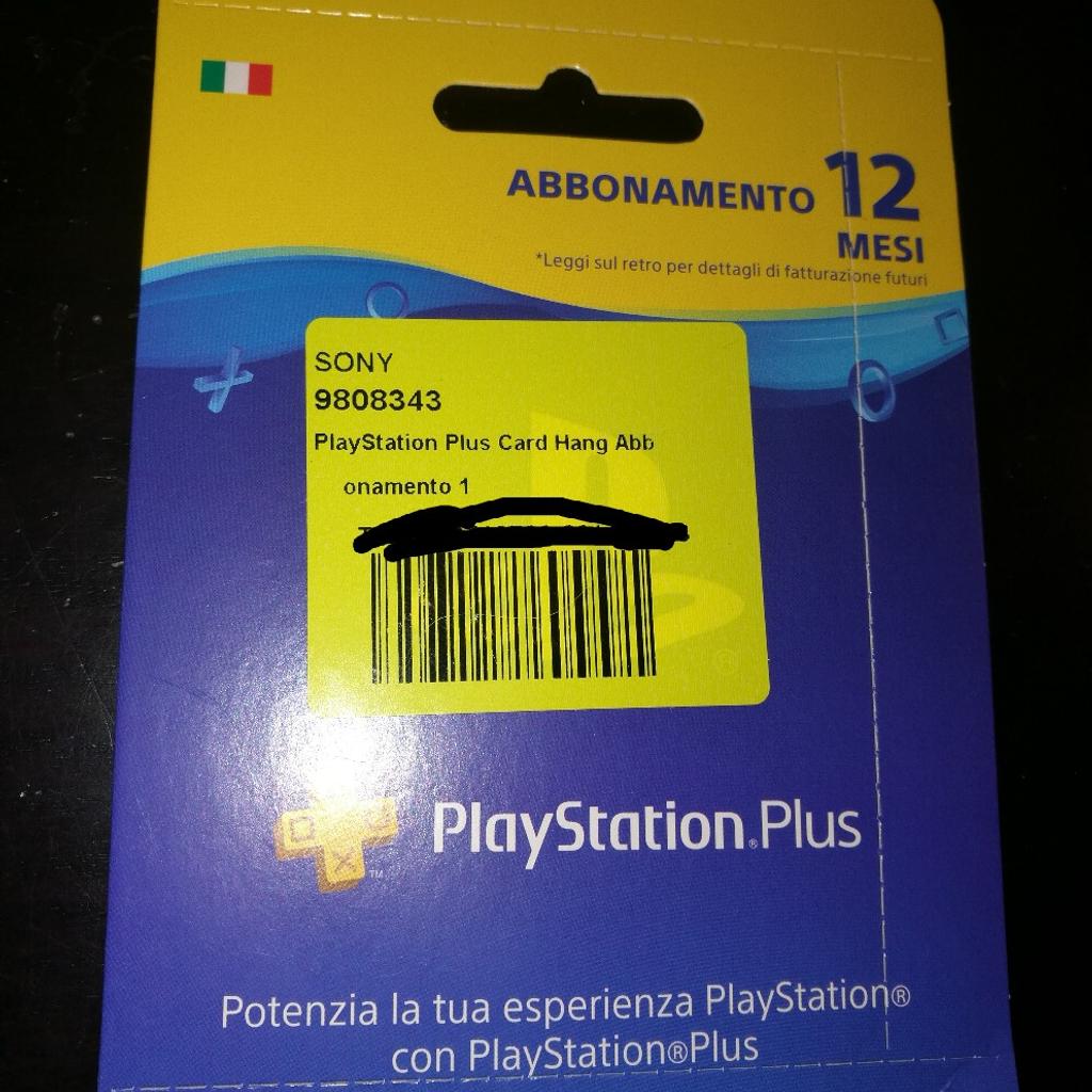 PlayStation Plus Card Hang Abbonamento 12 Mesi