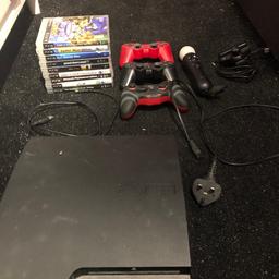 Fully working 
Used 
Selling as now have a ps4 
Comes with 9 games , 3 controllers, Motion controller and camera