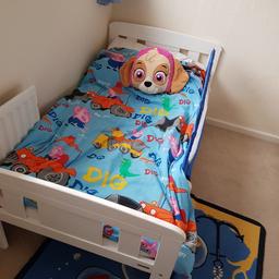 White toddler bed 
Sold as seen