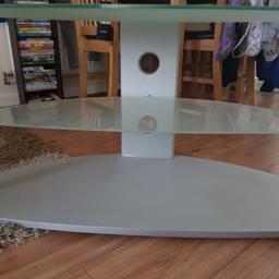 Glass tv unit fits up to 50" tv