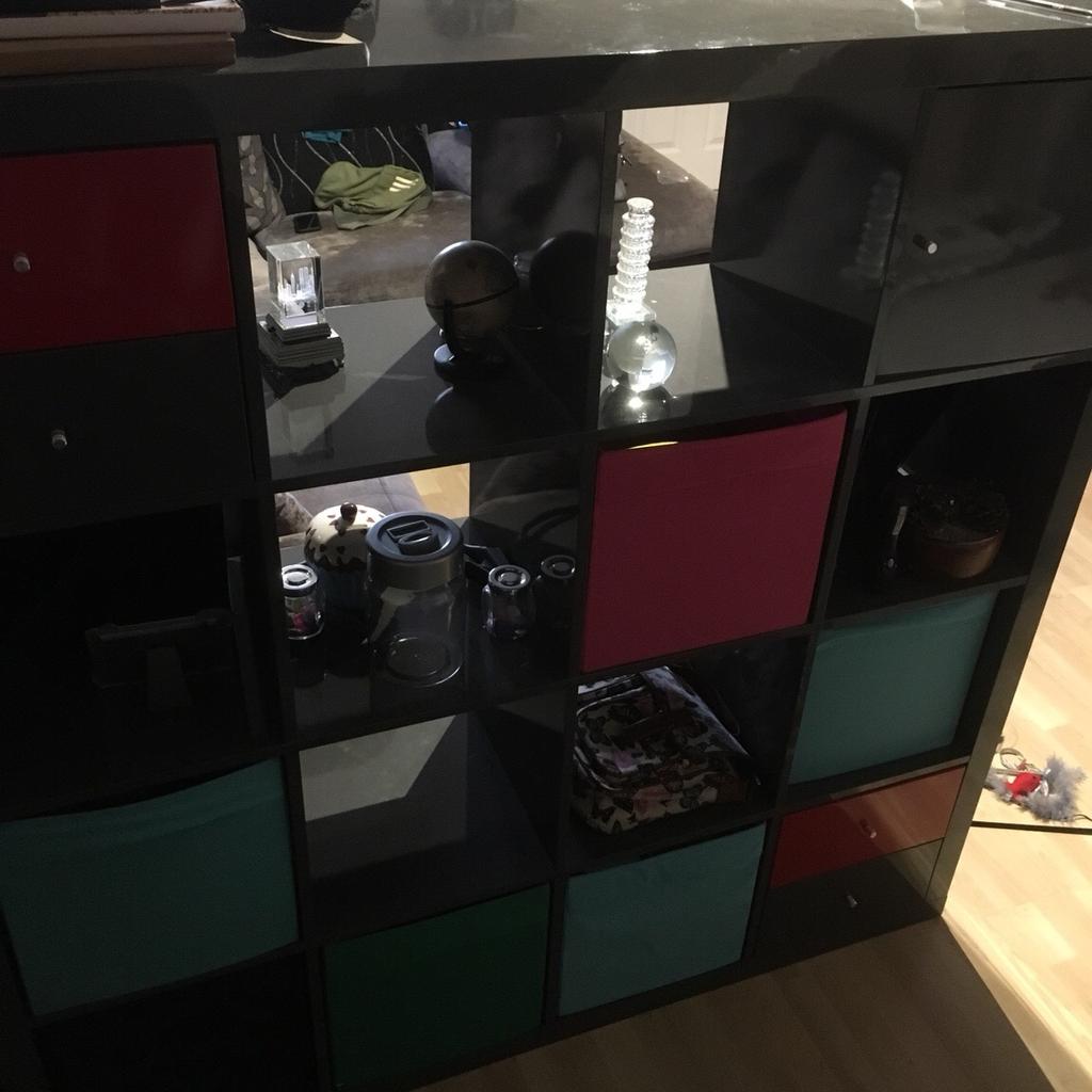 High Gloss Grey Kallax Unit 4x4 in MK8 Wolverton for 80.00 for