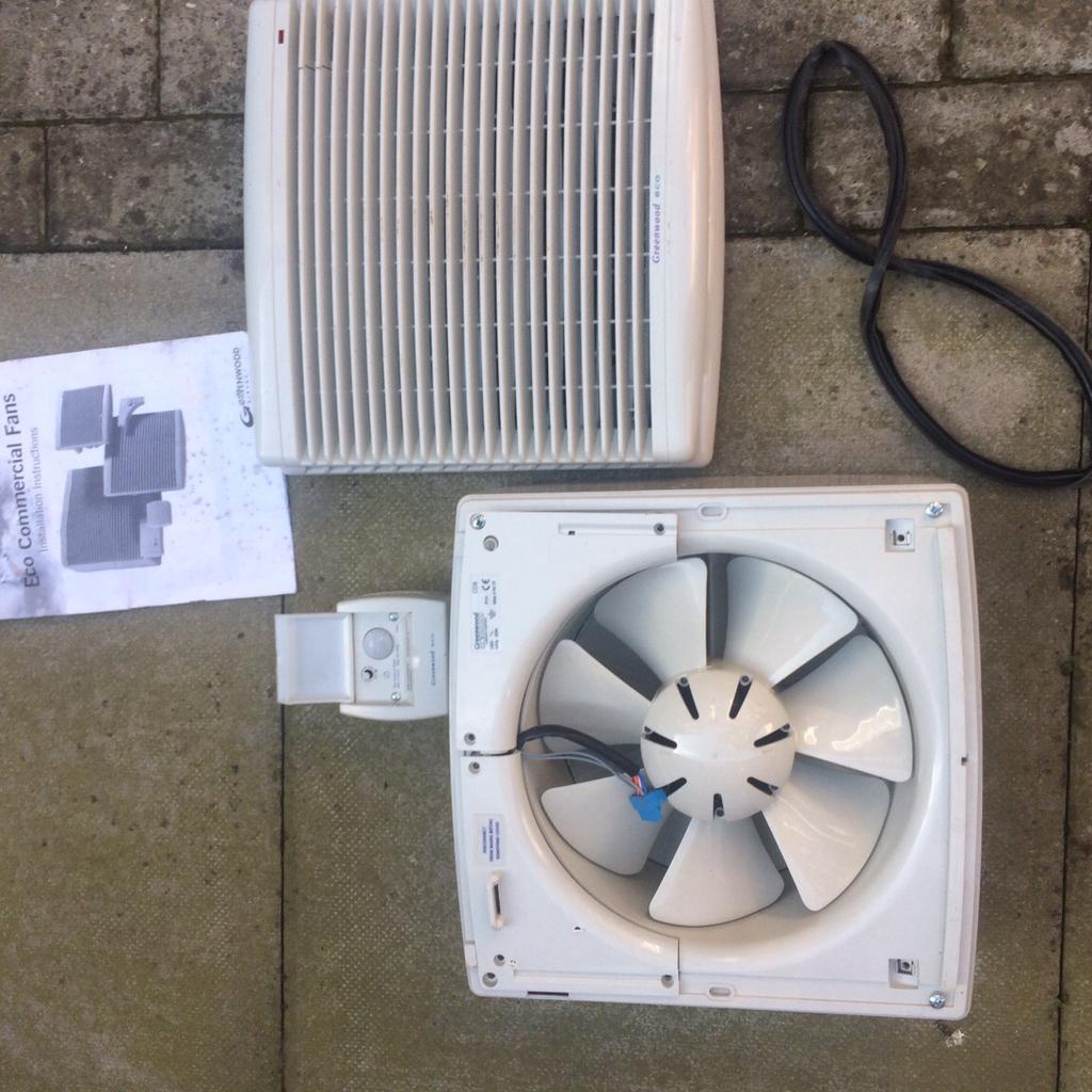 Greenwood Eco 10 inch extractor fan, with pir controller, new unused, buyer to collect