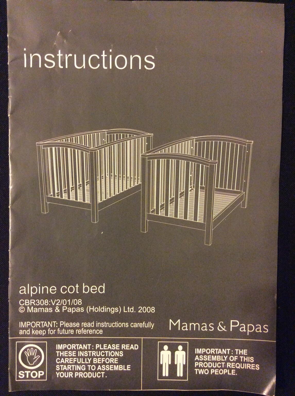 Mamas and papas alpine cot bed online