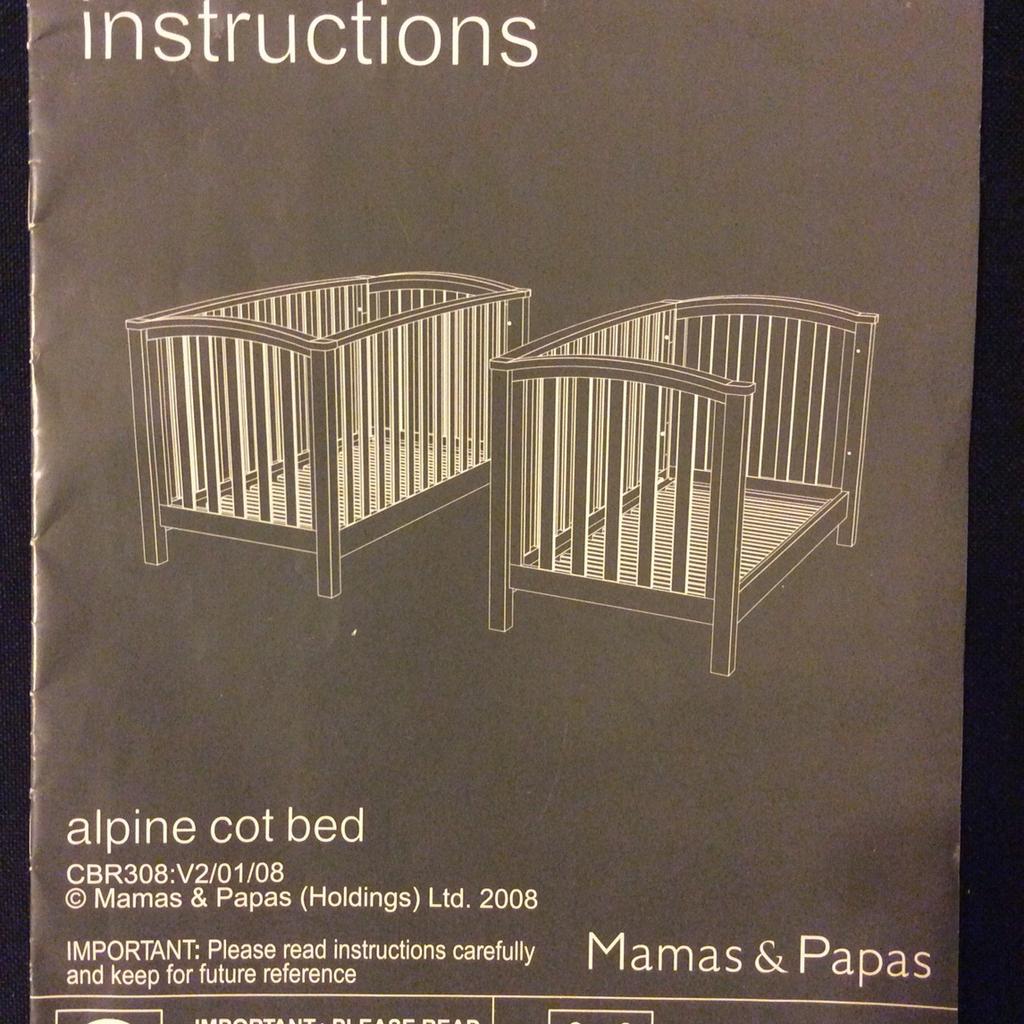 Mamas and papas 2025 alpine cot bed