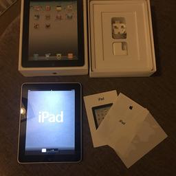 Ipad wi-fi 32gb
Mint condition 
No scratches, dents or cracks
Includes original box, charger plug, charger cable and stickers

£70 ono