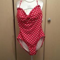 F&F red poka dot swim suite only worn a couple of times still in really good condition