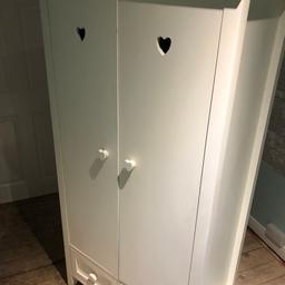 Lovely little wardrobe, very solid. Couple of small marks hence price. Collection only
