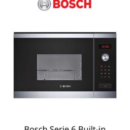 Brand new in original box! RRP £480 each!

The Bosch HMT75G654B Built-in Microwave with Grill offers convenient cooking and a seamless, built-in design – ideal for any modern kitchen.

User-friendly touch controls and a retractable dial offer a streamlined look for harmonious integration into any kitchen, while the large digital display makes it easy to see cooking times at a glance.

For simple operation, the HMT75G654B features AutoPilot8 – a selection of pre-set automatic programs for cooking