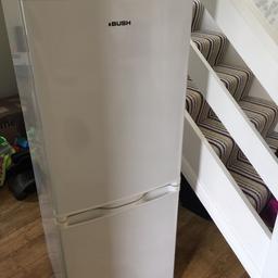 Bush fridge freezer fully working and in good condition.
Height 152cm
Width 55cm
Depth 60cm