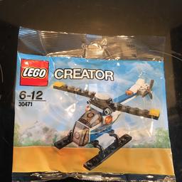 New, sealed Lego Creator Helicopter in polybag.
45 pieces + 3 spare bricks, complete with build instructions.
Great little set, makes an ideal small gift.