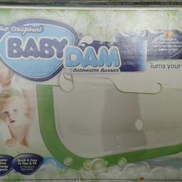 Mit dem Baby Dam kann man einen Teil der Badewanne abtrennen und so Wasser sparen.
Er wird mit Saugnäpfen am Wannenboden befestigt (siehe Fotos von der Verpackung)
Guter Zustand
Versand gegen Aufpreis