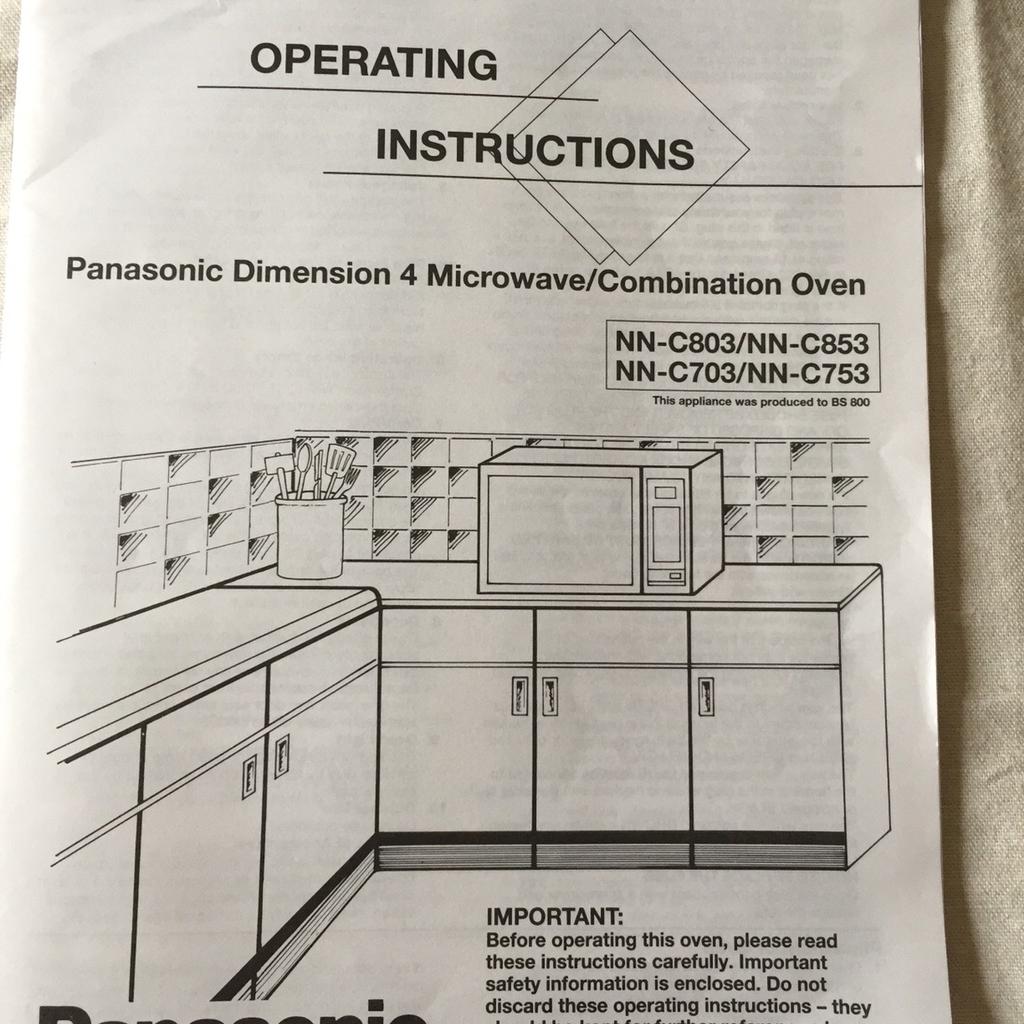 Microwave Panasonic Dimension 4 Genius in CV31 Warwick für £ 20,00