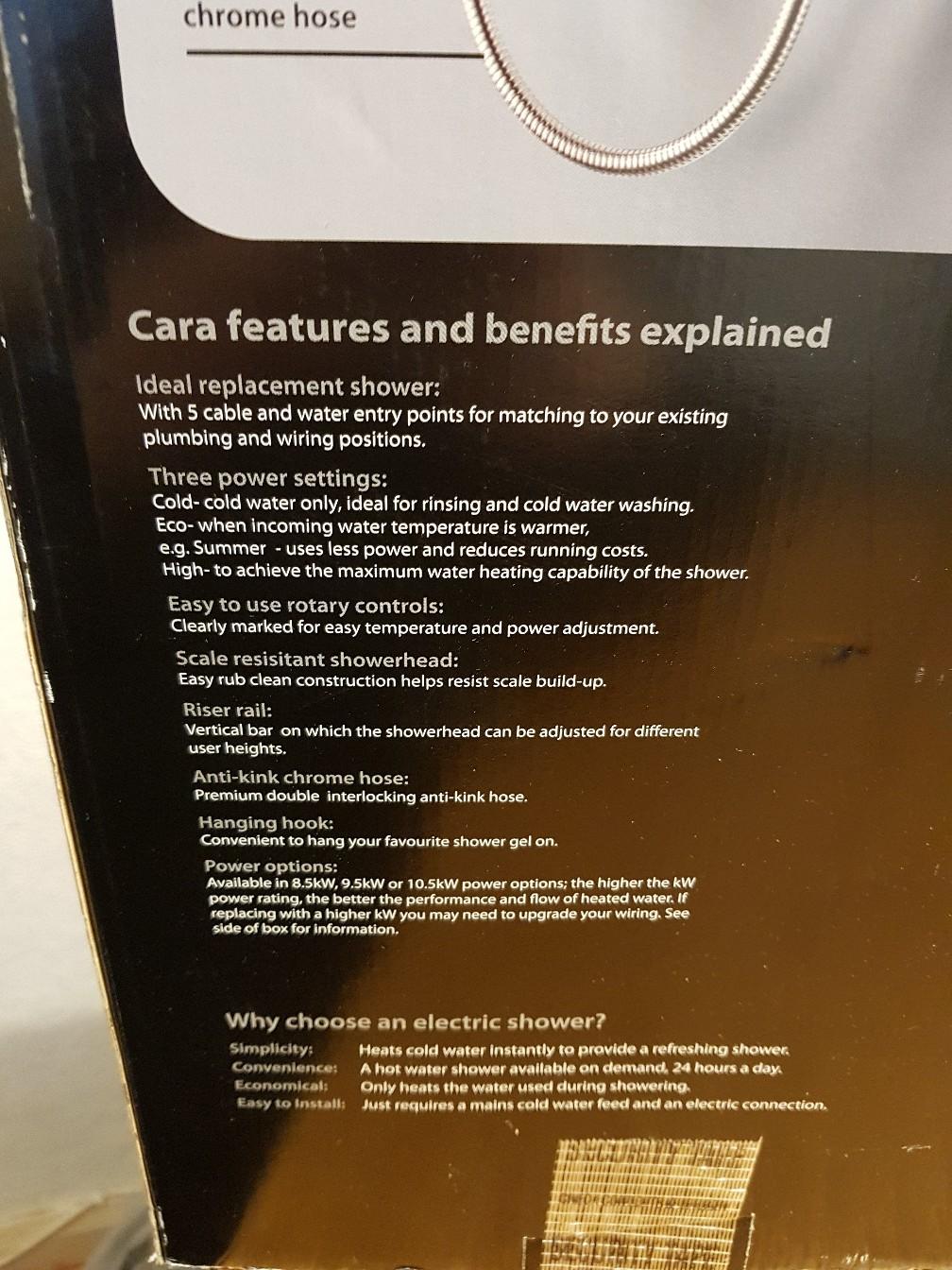 Triton Cara 10.5 kw electric shower in ME16 Maidstone for £65.00 for