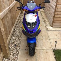 Suzuki katana 50cc moped. Has been off the road since 2015 but runs and rides beautifully it has a few cosmetic issues as you can see in the pics but nothing major.
The bike has only done just over 6400 miles witch works out to just over 350 miles a year wich is nothing.
The bike has no mot as has been off the road i have the last couple of mot slips wich it passed with no advisorys. I am waiting for the v5 to come at the moment I'm happy to keep until it arrives.