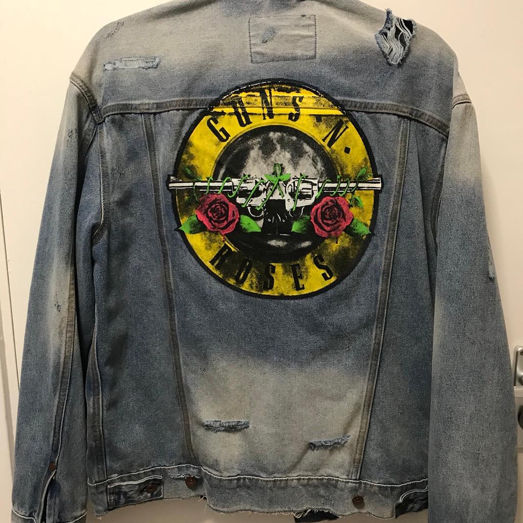 Veste en jean guns n roses hot sale