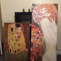 Picture “The Kiss” 62x93cm
Picture “Water” 140x56cm
Collection only. Canvas picture Gustav Klimt .
