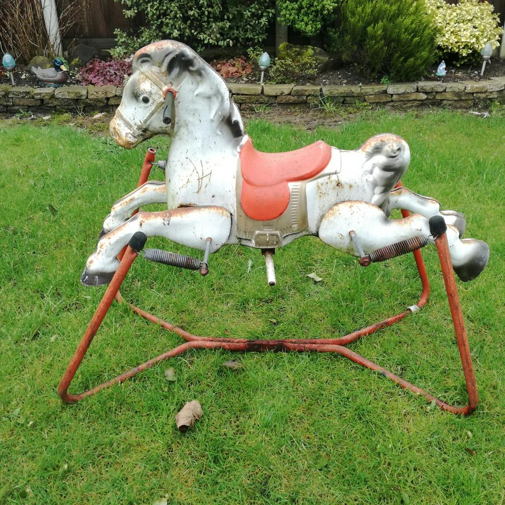 Stunning vintage Mobo metal rocking horse in South Staffordshire for £