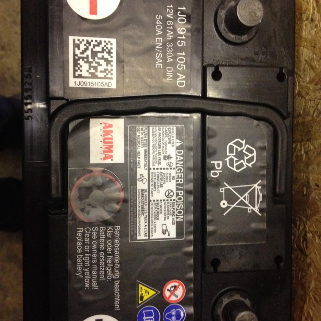 Volkswagen Car Battery 12v 61AH 330A in HX3 Calderdale for £30.00 for