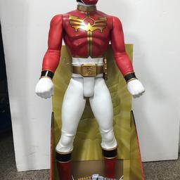 79 cm tall Red Power Ranger, excellent condition still in original packaging