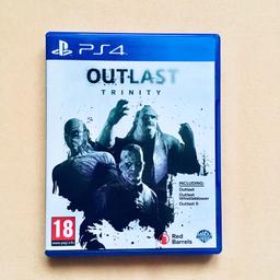Outlast Trinity Collection für PlayStation 4. Beinhaltet alle drei Spiele, für Fans die Horror Genre mögen. Selbstabholung.