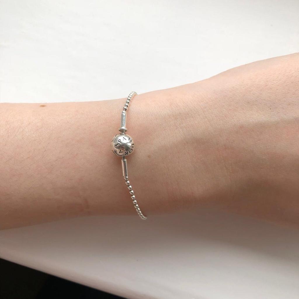 Pandora essence silver hot sale ball chain bracelet