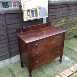 Antique chest of drawers with mirror, does have age related marks, would make a great shabby chic project, collection Rochester