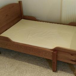 This is from IKEA with a mattress in good condition all round. It's a child's extendible bed that increases to a full size single as the child grows up.