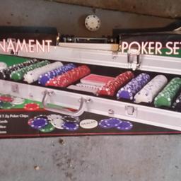 Hi im selling Turnement poker set for cames and fun