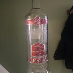 Large smirnoff vodka optic bottle, commonly used for coin collecting / moneybox, collection Rochester