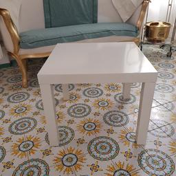 Tavolino da soggiorno bianco 55x55 cm alto 45cm