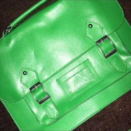 Beautiful bright green satchel, unwanted gift. Never used.