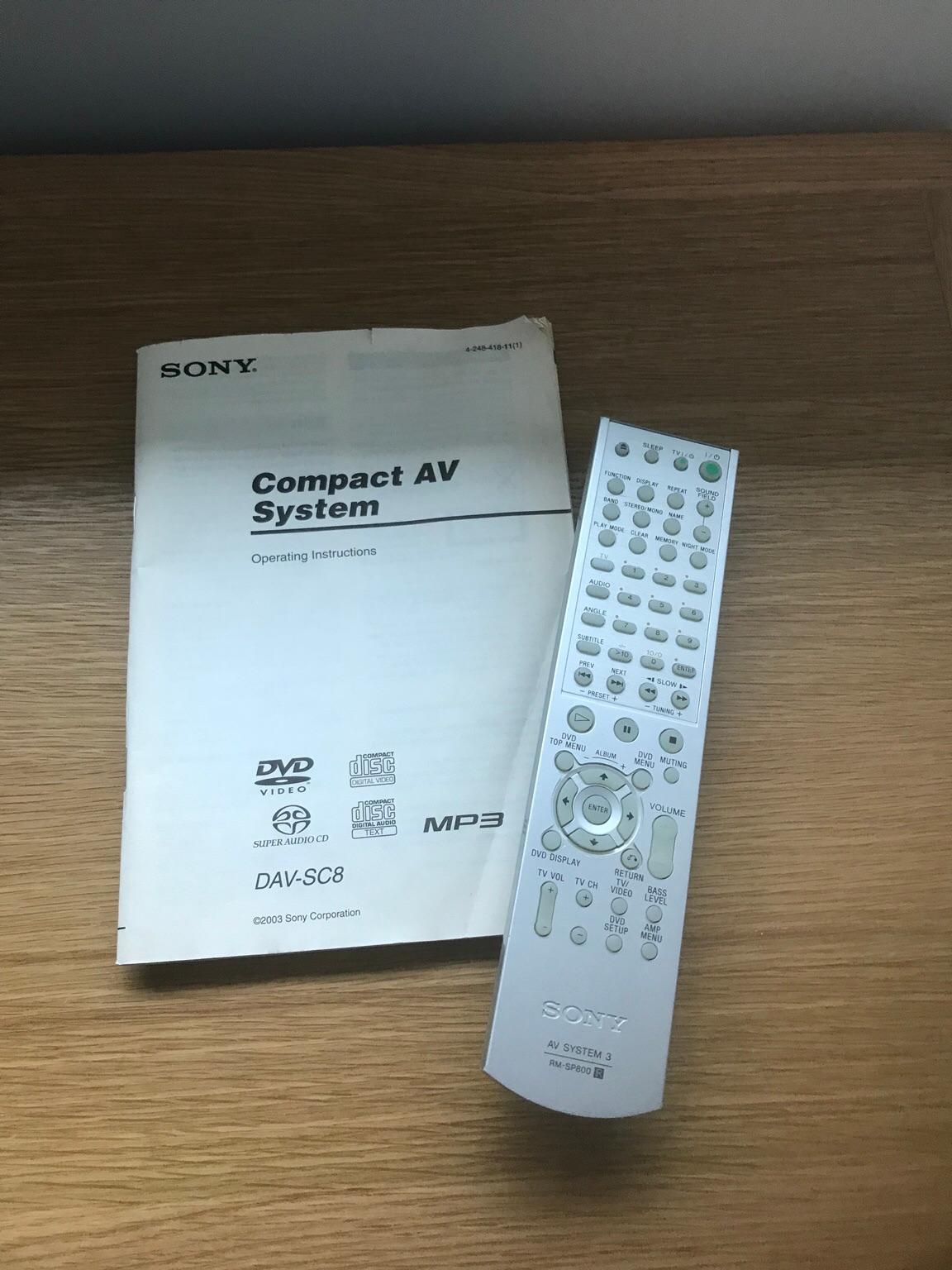 Sony DAV-SC8 Home Cinema System in HD3 Kirklees für £ 60,00 zum Verkauf ...
