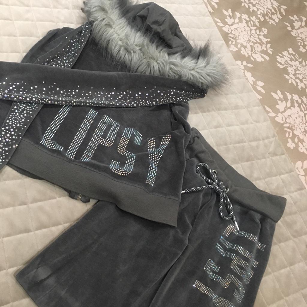 Grey lipsy tracksuit with fur hood in L24 Hale for 20.00 for sale Shpock