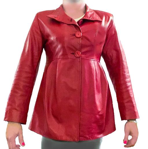 Buy & Sell South East London Lambeth - South East London - Photos for Rico Piel Red Leather Ladies Car Coat