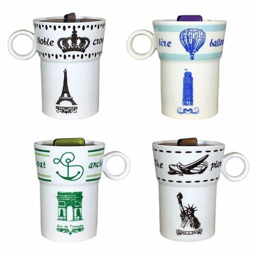 Buy & Sell Norfolk Norwich - Photos for Set of 4 Ceramic Mug & Lid Tea Coffee CUPS