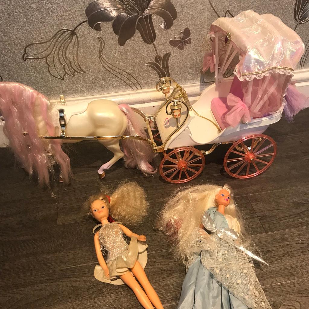 Barbie fairytale horse and 2024 carriage