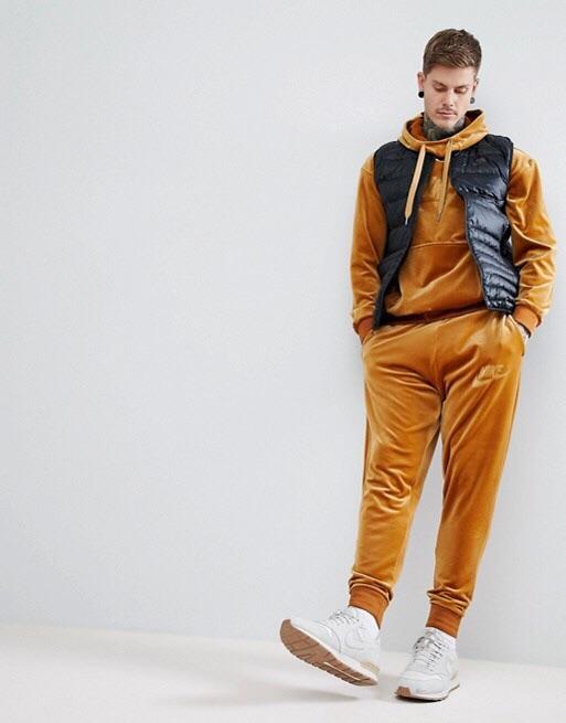 mens nike velour tracksuit