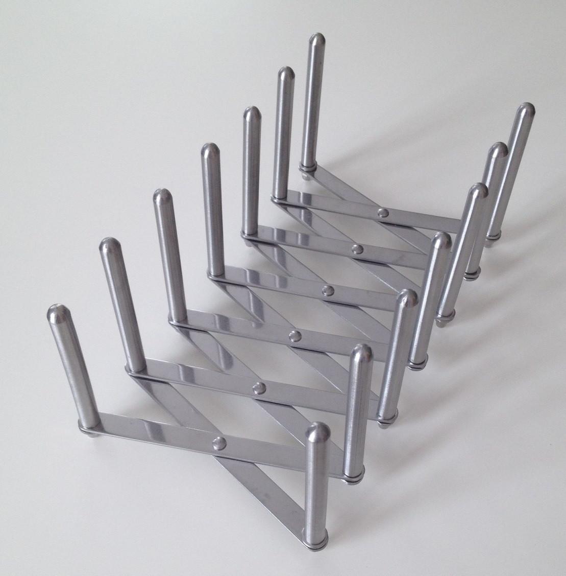 FUNSUEI Rippchenhalter Set - 4 Stück Verstellbare Edelstahl Halter Für Deckel & Schneidebretter