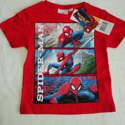 Neues Spiderman T neu mit Etikett Größen verfügbar 98 104 110 116 128 je 9.50€