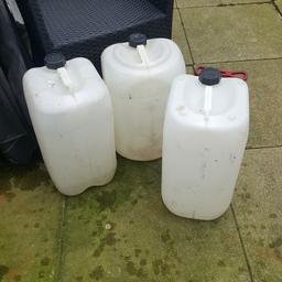 3 x water containers. Only ever used for clean water. £10 for all 3.