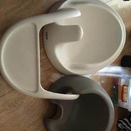 Mamas and Papas bumbo style seat with tray. Tray comes away and grey insert comes away as baby grows. In good condition, just needs a thorough clean as been in storage.