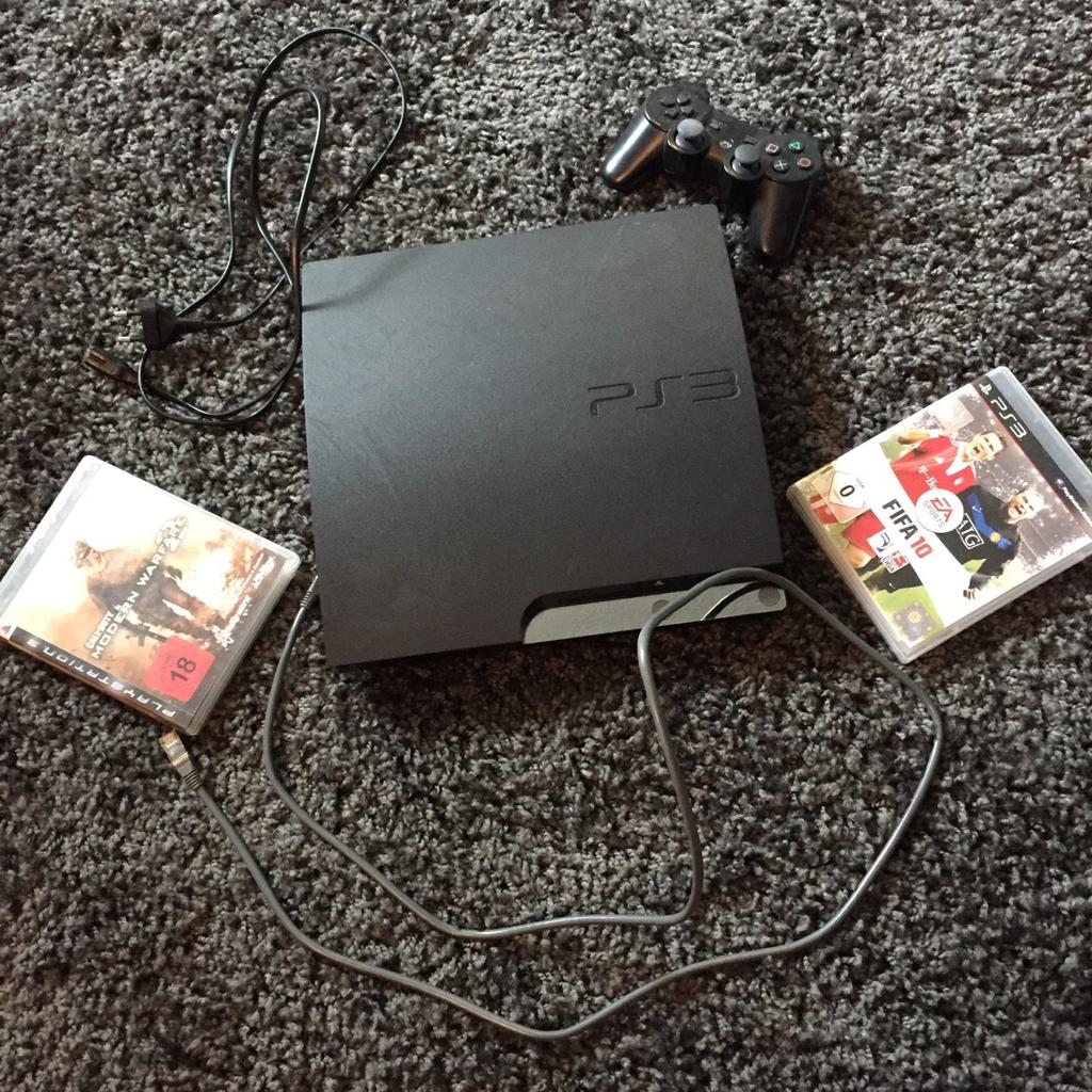 Ps3 + 2Spiele und Controller incl. Versand in 91336 Heroldsbach for €40