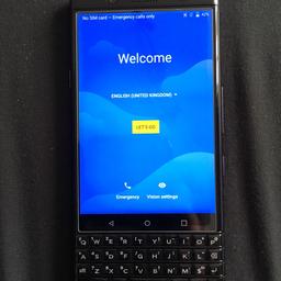BlackBerry keyone
64gb
Black edition
O2 network
Mint condition
No scratches, dents or cracks
Works perfectly
Includes charger, brand new headphones, original box, rubber case and a xtra long charge cable